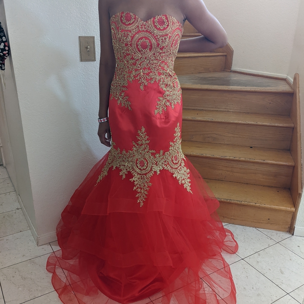 Red with Gold accents